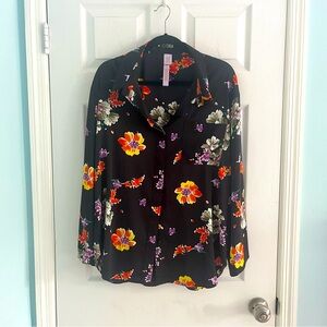 Savage X Fenty night blooms satin shirt